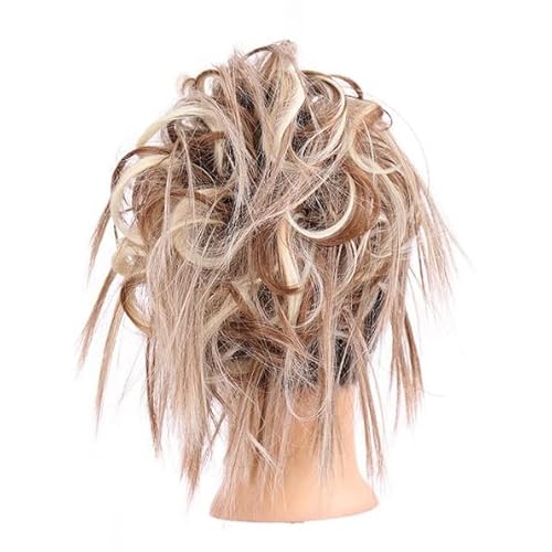 Haarteile Haarknoten Synthetische Haarknoten-Verlängerung Messy Chignon Scrunchie Short Straight mit elastischen Haarbändern Hochsteckfrisur Haarteil Hitzebeständig for Frauen Brötchen Haare (Color :