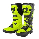 O'NEAL | Motocross-Stiefel | Motorrad Enduro | Innerer Knöchel-, Fuß, und Schaltzonenschutz, Perforiertes Innenfutter, hochwertiger Mikrofaser | Boots RSX | Erwachsene | Schwarz Neon-Gelb | Größe 46