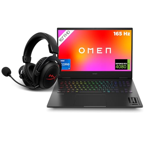 HP Omen Gaming Laptop | 16,1" FHD Display | Intel Core i7-13700HX | NVIDIA GeForce RTX 4080 | Windows 11 Home | QWERTZ Tastatur | Shadow Black