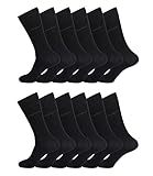 Hugo Boss Herren Socken Strümpfe Business Allround RS Uni 50272214 12 Paar, Farbe:Schwarz;Sockengröße:39-42;Artikel:-001 black