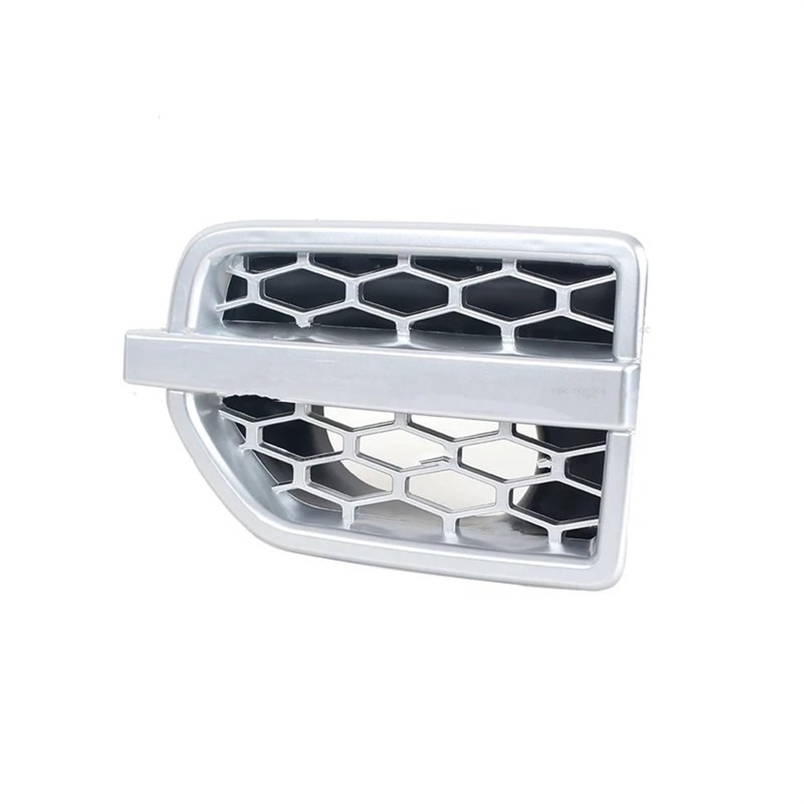 Frontgrills Für Land Für Rover LR4 2010-2016 Auto Seitengitter Lufteinlass Kotflügelöffnungen Grill Stoßstange Glanz Schwarz Silber Front Bumper Grille(Silver Left)