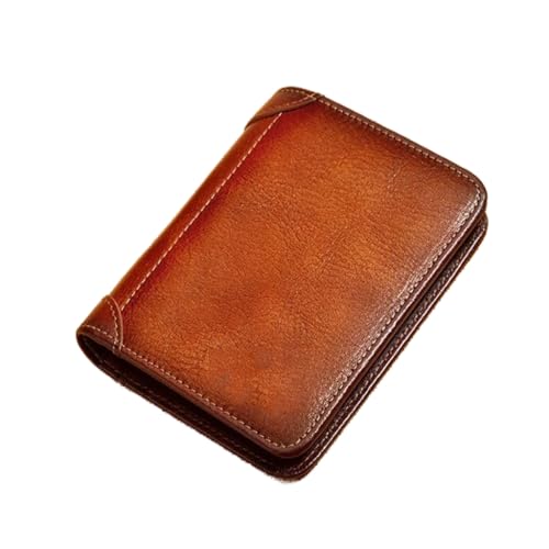 VSULZVNU Geldbörse Herren Kurz Portemonnaie Münzbörse Trifold Wallet Kartentasche Multifunktional Retro Portemonnaie 1, D, 1