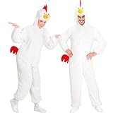 WIDMANN MILANO PARTY FASHION - Kostüm Huhn, Plüsch Overall, Tierkostüm, Henne, Bauernhoftiere, Fasching