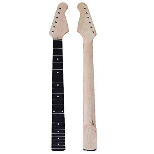 Für ST-Gitarrenhals E-Gitarrenhals Aus Kanadischem Flammenahornholz 21F 22F Hals Für E-Gitarre Gitarre Hals Ersatz (Color : M12 Matte Finish)