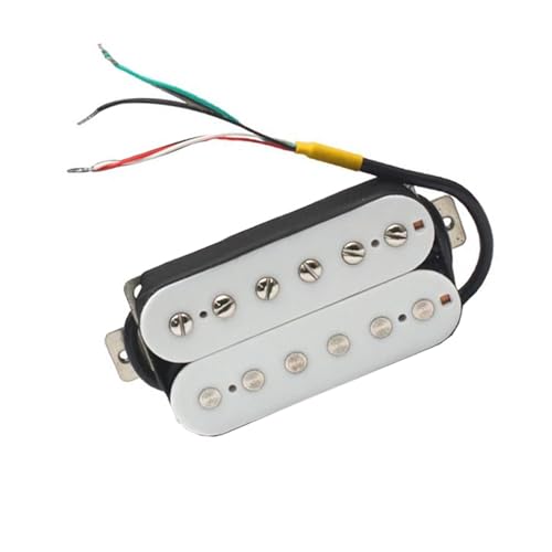 Weißer E-Gitarren-Humbucker-Steg-Tonabnehmer, langlebige Gitarren-Ersatzteile auf weißer Kupferbasis Single-Coil-Tonabnehmer