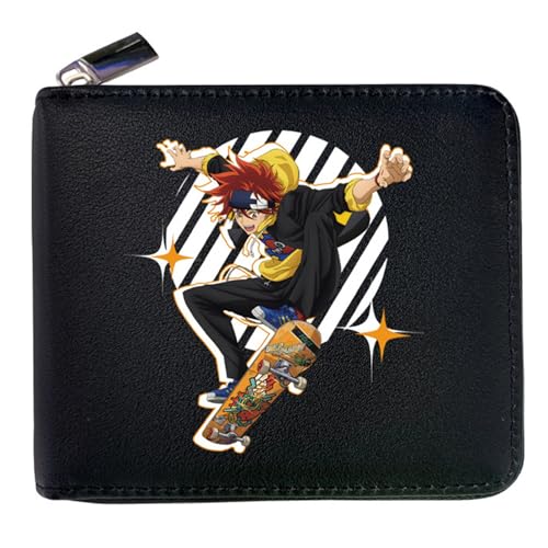 RYNDEX SK8 The Infi-nity Geldtasche Anime, Spaß Süß Kawaii Kartenetui mit Münzfach, Kindergeldbörse für Ausweis Banknote Münze Foto(Color:Multicolor 10)