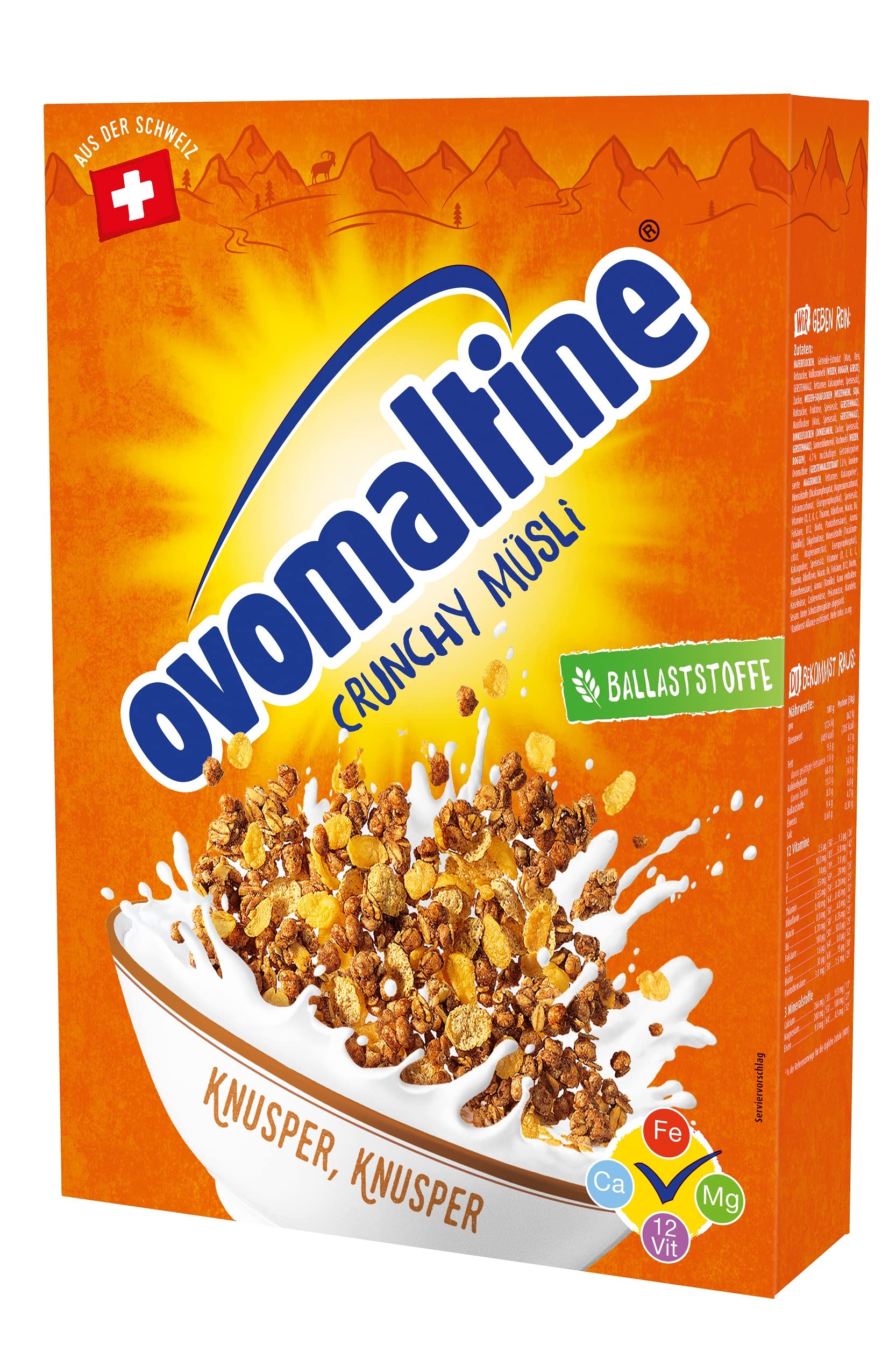 Ovomaltine Crunchy Müsli , 6er Pack (6 x 450 g)