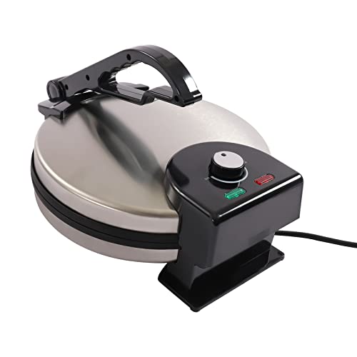 9.6" Edelstahl Roti Maker Electric Chapati Tortilla Presse Papad Tacos Maker für die Herstellung von hausgemachten Tortillas, Tacos, Flachbrot