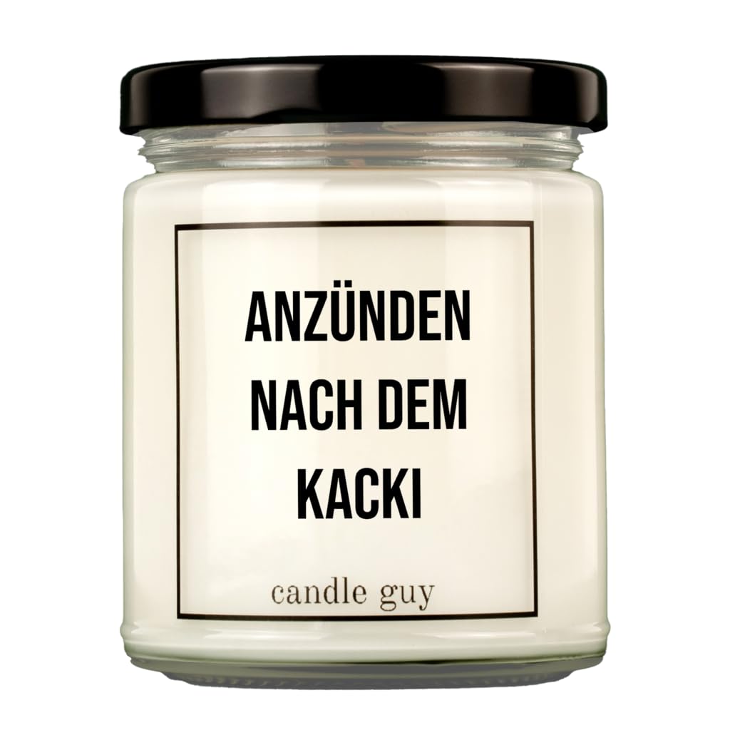 candle guy Duftkerze | Anzünden nach dem Kacki | Handgemacht aus 100% Sojawachs | 70 Stunden Brenndauer