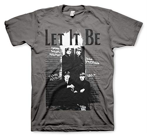 Offizielles Lizenzprodukt Beatles - Let It Be Herren T-Shirt (Dunkelgrau), XX-Large