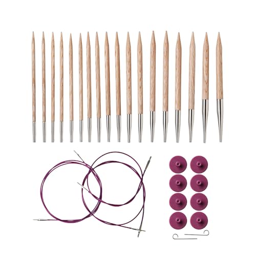 Knit Picks Options Wood bare Stricknadel-Set â€“ US 4-11 (Sunstruck)