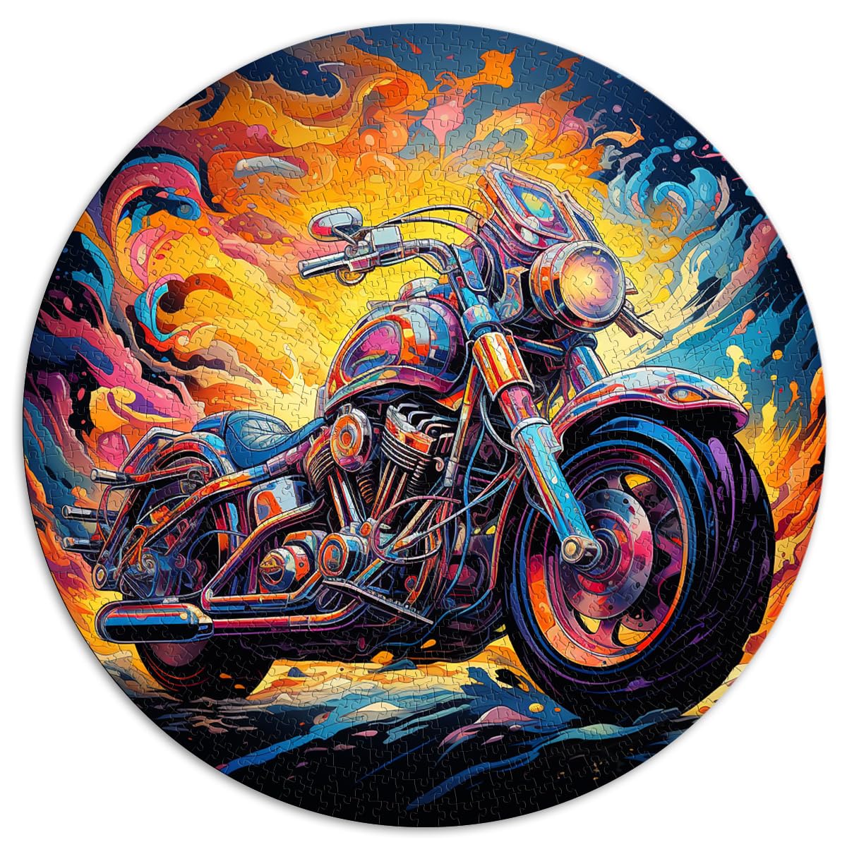 Puzzles Geschenk Motorrad-Puzzle 1000 Teile Puzzle 26,5 x 26,5 Zoll Lustige Puzzles Familienspiel Stressabbau Schwieriges Herausforderungspuzzle