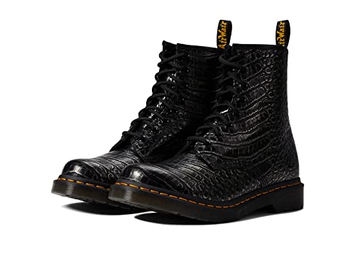 Dr. Martens 8 loch, metall(wgunmetalwildcrocemboss), Gr. 41