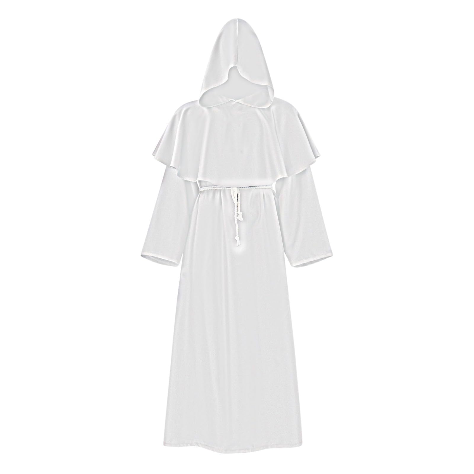 WANGTIANXUE Priester Robe Mönch Kostüm Damen mit Kapuze und Kreuz,Damen Kapuzen Robe Gewand Mönchskutte Kostüm Frauen für Halloween,Mittelalterliche,Renaissance,Karneval