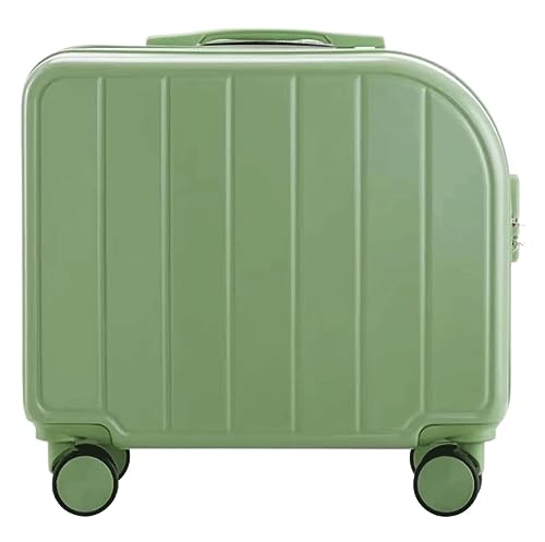 Koffer Trolley Reisekoffer 18-Zoll-Koffer Mit 4 Rollen, Strapazierfähige Hartschalen-Gepäcktasche Aus PVC Für Die Reise Koffer Gepäck Rollkoffer (Color : A, Size : 18 inch)