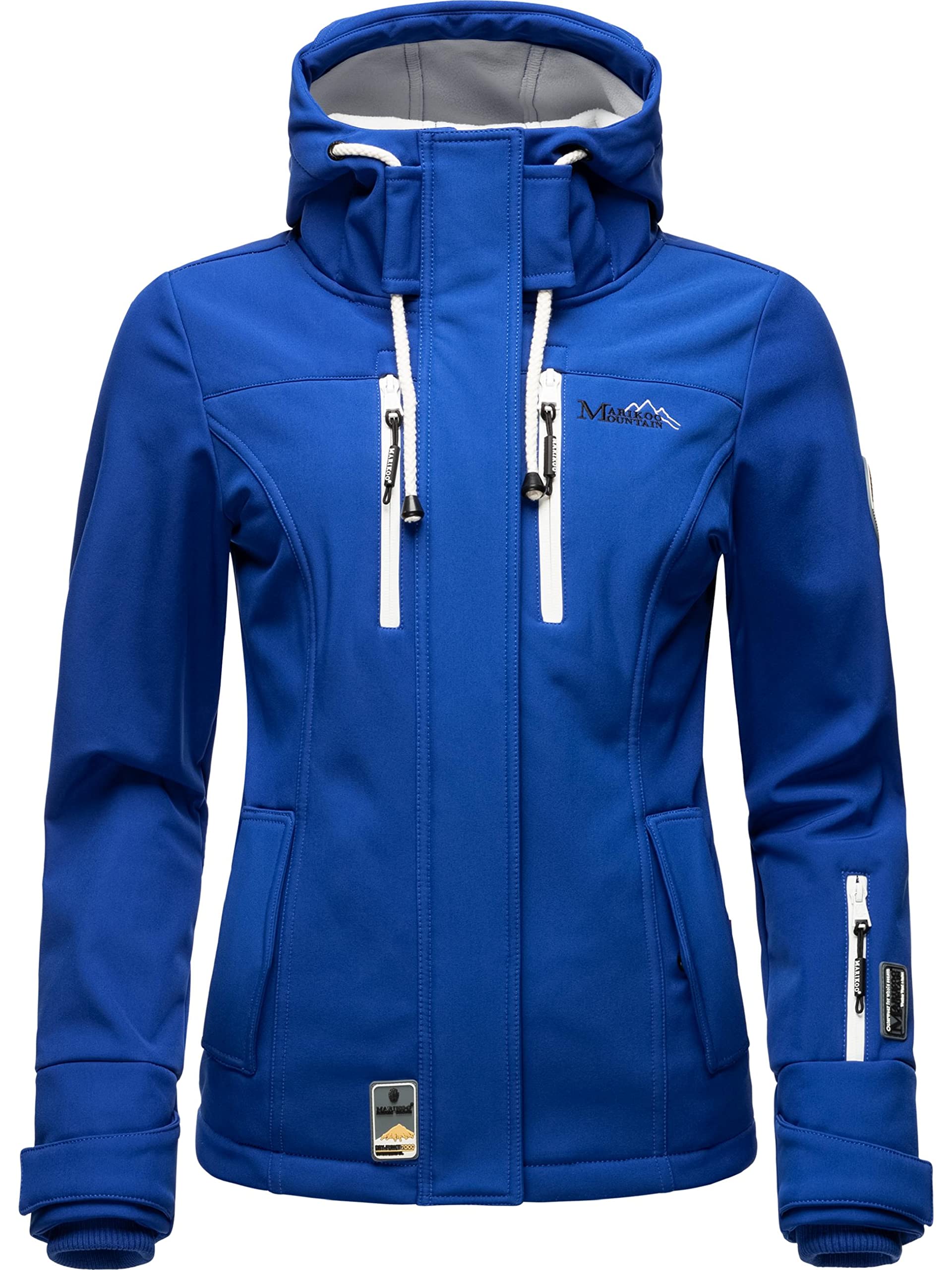 MARIKOO Damen Softshelljacke Übergangsjacke mit Kapuze Kleinezicke Royal Blue Gr. XXL