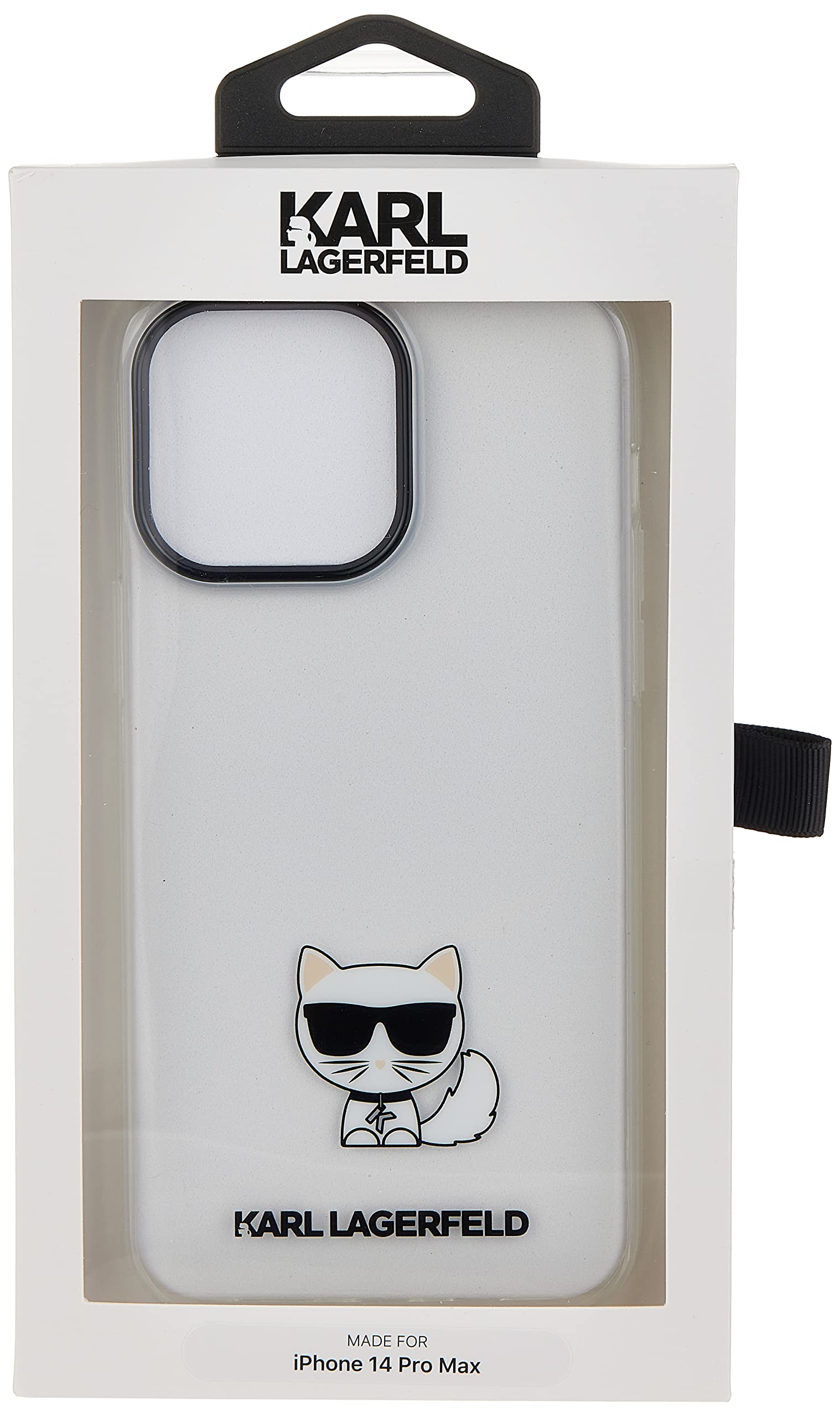 Karl Lagerfeld KLHCP14XCTTR Hartschalen-Schutzhülle für iPhone 14 Pro Max 6,7 Zoll, transparent