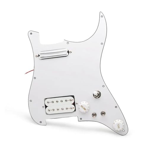 Schlagbrett Tonabnehmer für E Gitarre Schlagbrett und zwei Humbucker-Tonabnehmer (ein Mini-Humbucker und ein Humbucker(White Pickup)