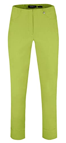 Robell-Bella09 Stretchhose mit Umschlag und Gesäßtaschen (DE/NL/SE/PL, Numerisch, 46, Regular, Regular, Lime)