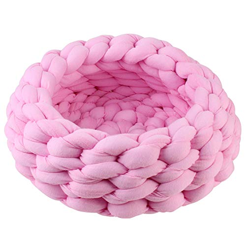 Hundehöhle Kleine Hunde Hundebetten Hundekomfortbett Tragbares Hundebett Günstige Hundebetten Hundehöhlenbett Haustierhöhle Luxus Hundebett 50cm,pink