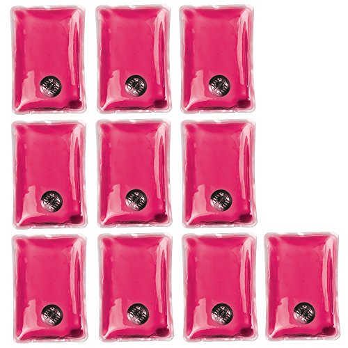 noTrash2003 Taschenwärmer nach ISO 13485 Handwärmer Heat Pads Fingerwärmer Wiederverwendbare Gel - Pads Thermopads in vielen Ausführungen und Mengen (Rosa - 10 Stück)