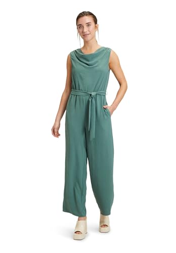 Cartoon Damen Jumpsuit mit Bindegürtel Dark Forest,36