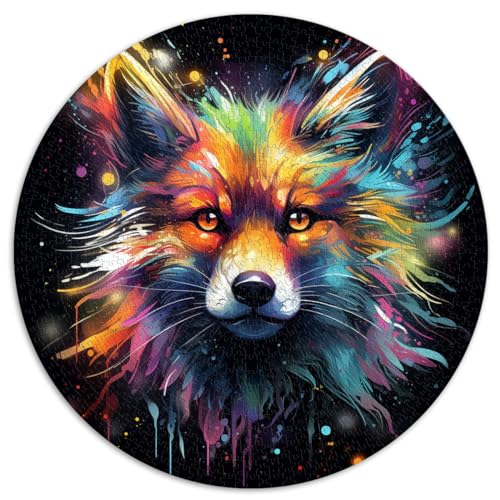 Puzzlespiel Star Animal Fox für Erwachsene, 1000-teiliges Puzzle, 67,5 x 67,5 cm, Puzzle, Mitmachspiel, Familiendekoration, Heimdekoration, Puzzle