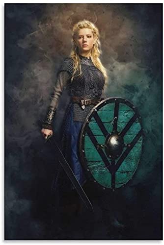 5d Diamond Painting Diamant Bilder FüR Erwachsene Und Kinder Lagertha Vikings Poster Malerei Leinwand DIY Kreuzstich Arts Craft Kristall Strass Stickerei 15.7"x19.7"(40x50cm) Kein Rahmen