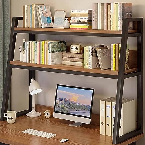 Schreibtisch-Bücherregal/Bücherschrank - Computer-Schreibtisch-Bücherregal Trapezförmiger Schreibtisch-Bücherschrank, Mehrzweck-Arbeitsplatten-Organizer-Rack, Bücherschrank für Computer-Schreibtisch