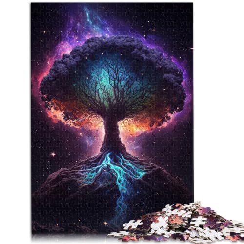 Puzzles Lernspiele Baum des Universums Puzzles 1000 Teile Holzpuzzle Weihnachtswunschliste mit Weihnachtsmann 1000 Teile (50 x 75 cm)