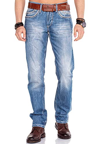 Cipo & Baxx Herren Jeans Hose C-595 Blau Hosengröße W36 / L30