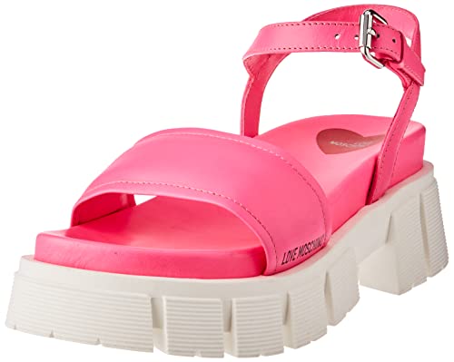 Love Moschino Damen Sandalo Sandale, Rosa, 36 EU