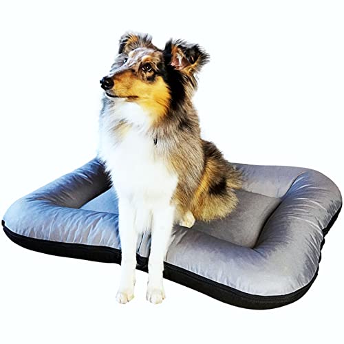 E-dogbed Hundebett KLEO Hundekorb Tierkissen Hundesofa Hundeliege Hundekissen Hundekörbchen Schlafplatz Hundematratze Polyester Farbe und Größe wählbar von M bis XL (XL - 130x110 cm, Hellgrau)