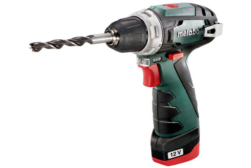 METABO Akku-Bohrschrauber PowerMaxx BS Basic (600984500) Kunststoffkoffer; 12V 2x2Ah Li-Power + LC 12