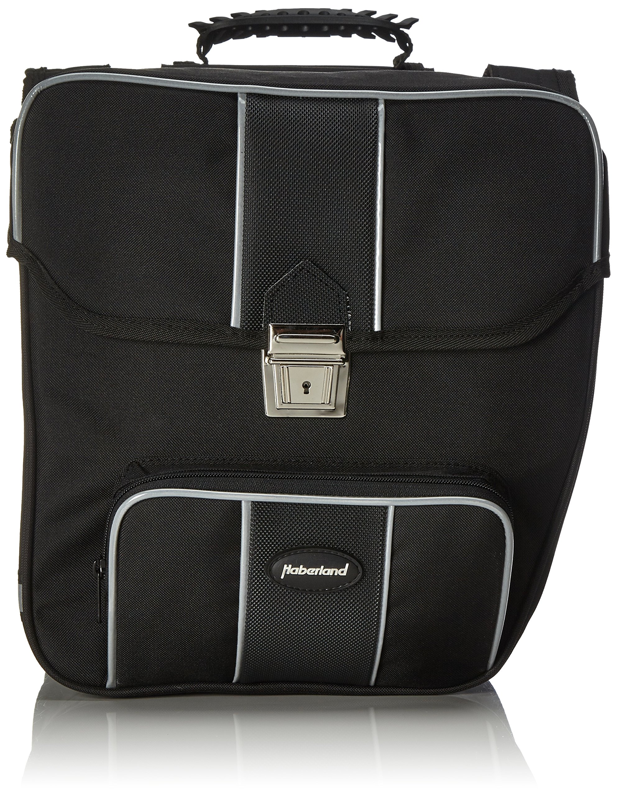 Haberland Unisex – Erwachsene Fahrradtasche Doppeltasche, Schwarz, 32 x 34 x 16 cm, 25 Liter