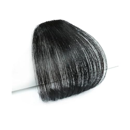 Pony Extension für Damen Synthetische Air Bangs Haarteil Frauen Mini Fake Bangs Schwarz Braun Haarteil Verlängerung for Mädchen Fringe Bangs(20-2)