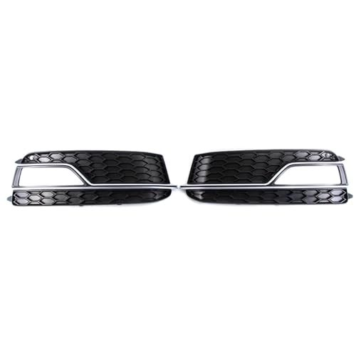 Frontgrills Für A5 Für S-Linie S5 2013 2014 2015 2016 2017 8T0807682K Front Nebel Licht Trim Gitter Front Gitter Abdeckung Front Bumper Grille(Chome 1 Pair)