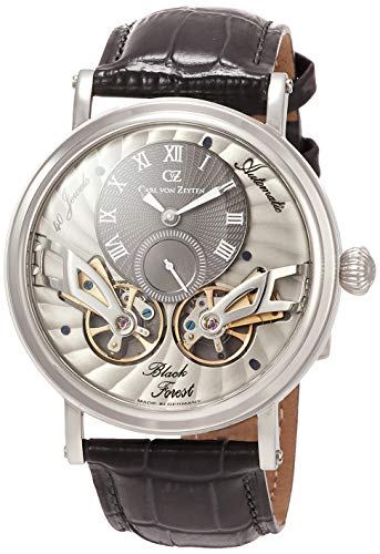 Carl von Zeyten Herren Analog Automatik Uhr mit Leder Armband CVZ0017SGY