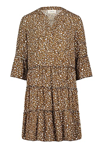 Cartoon Damen 1542/7053 Kleid, Brown/Cream, 36