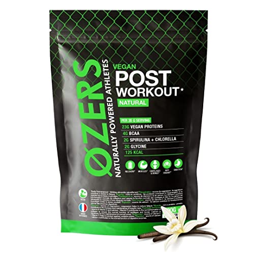 Ozers Vegan Proteins For Recovery, original flavor | 1400g | 23g plant proteins | 4g BCAAs | Glycine | Chlorella | Spirulina | Calcium | Magnesium| Vitamin C | Low calories | Low carbohydrates & sugar