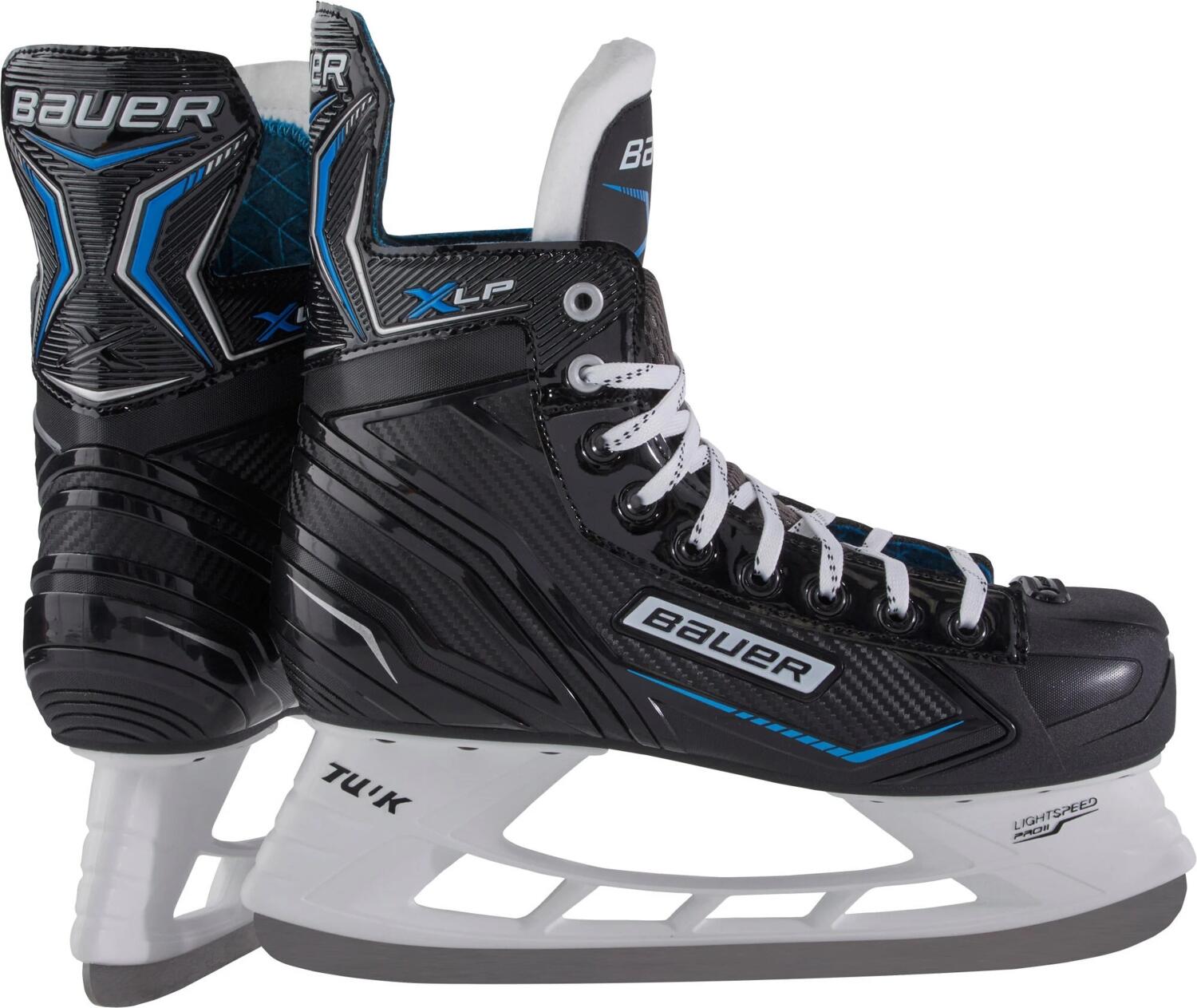 Bauer X-LP Skate Schlittschuhe (Gr&ouml;&szlig;e: 9.0 = 44.5, schwarz/wei&szlig;/blau/silber)