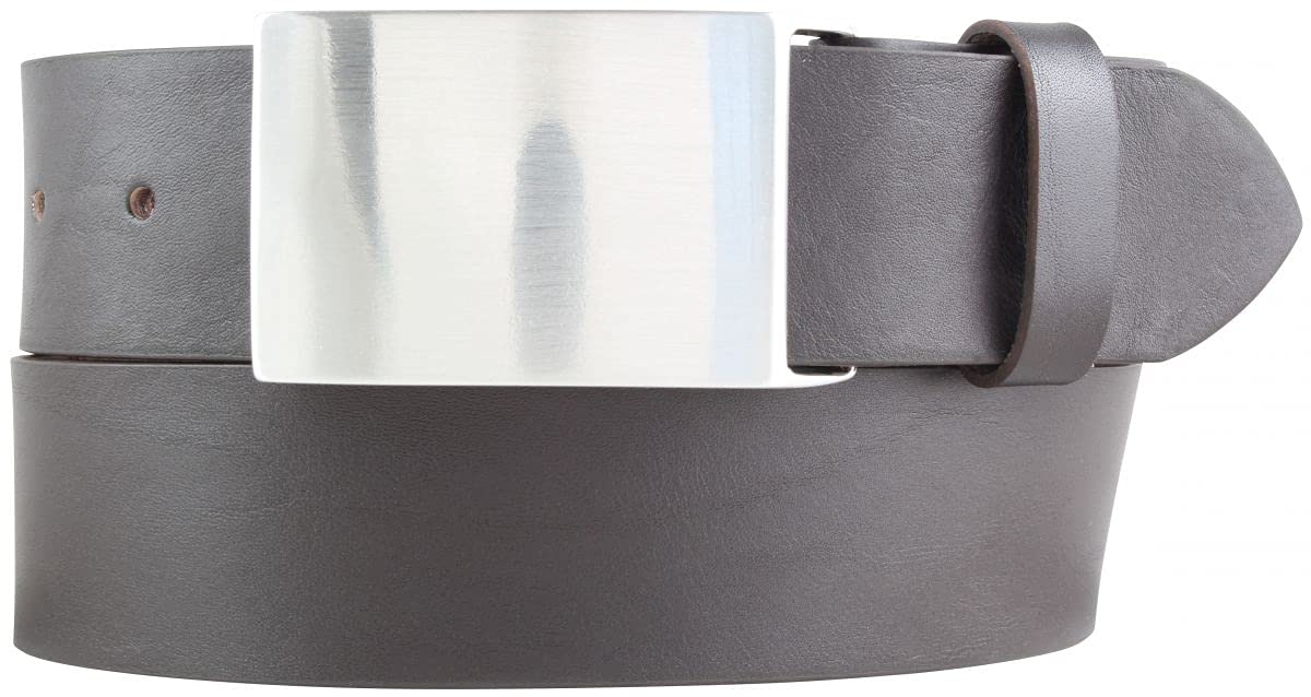 BELTINGER Gürtel aus Vollrindleder 4,5 cm | Jeans-Gürtel für Herren 45mm | Jeansgürtel mit Koppel | Braun 100cm