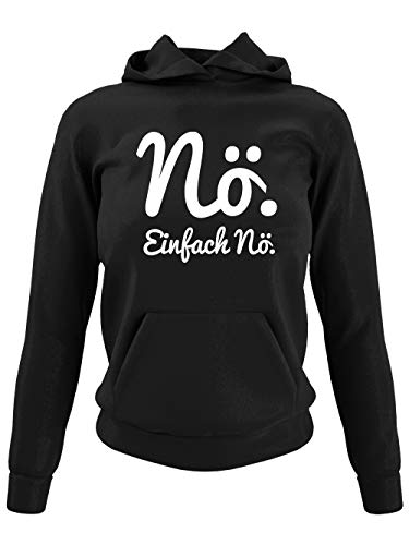 clothinx Nö Einfach Nö Damen Kapuzen-Pullover Schwarz Gr. S