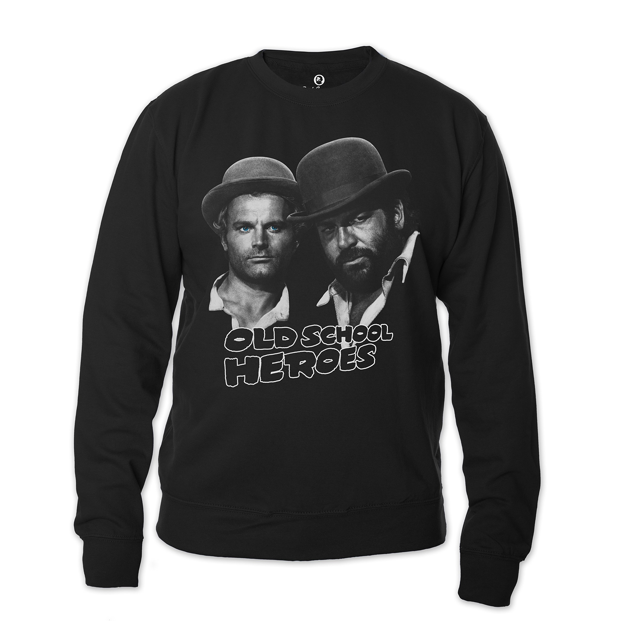 Bud Spencer Herren Old School Heroes Sweatshirt (schwarz) (XL)