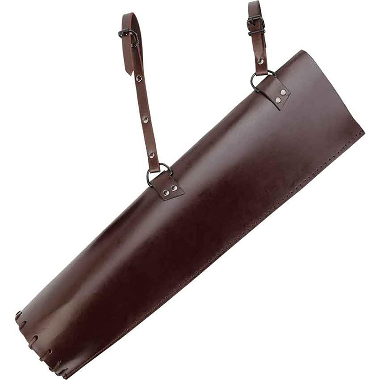 MDFCZXP Bogenschießen Pfeilköcher - Mittelalterlicher Leder Hüfte Taille Gürtel Hanged Target Köcher für Recurve Langbogen, Compoundbogen oder traditionellen Bogen Pfeilhalter,Braun,50cm