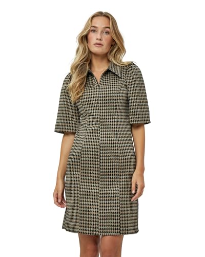 Peppercorn Damen Luna Kurzes halblangen Ärmeln Kurzärmliges Kleid, 0273P WARM Sand Print, M