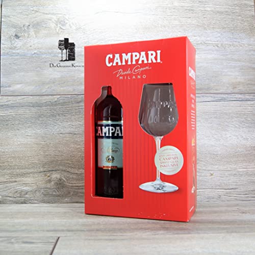 Campari Milano Bitter Geschenk Edition mit Glas & Kartonage, 0,7l, 25%