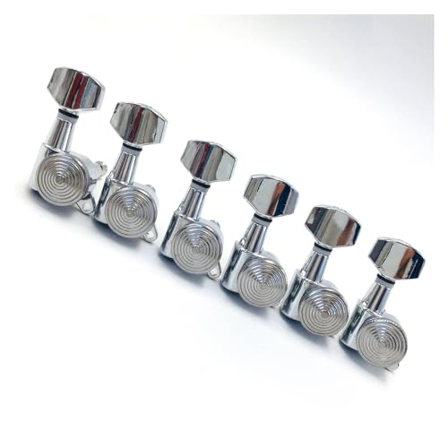 Strings Tuning Pegs Mechaniken Für Gitarre Elektrische Akustikgitarre, vollständig geschlossen, kleine quadratische Kopf-Verriegelungsknopf-Gewindeteile (Color : 6R)