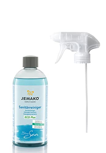 Jemako Sanitärreiniger Blue Sea 500 ml inkl. Schaumpumpe Hygiene und Sauberkeit im ganzen Bad Kalkentferner Badreiniger frischer Duft (Sanitärreiniger 500ml + SP)