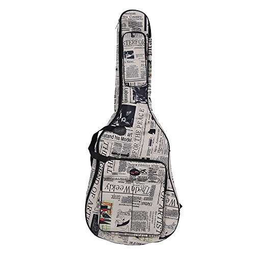 Btuty 104 cm (41 Zoll) Gitarrentasche, 600D wasserabweisendes Oxford-Tuch, Zeitungsstil, doppelt genäht, gepolsterte Riemen, Gigbag, Gitarren-Tragetasche für 41 Zoll Akustik-Klassische Volksgitarre